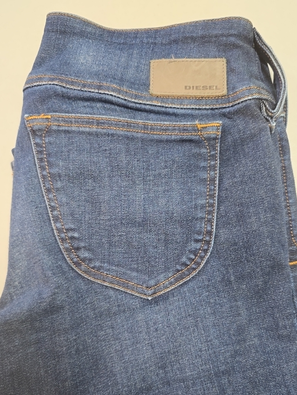 Diesel Blue Denim Jeans with Contrast Stitching